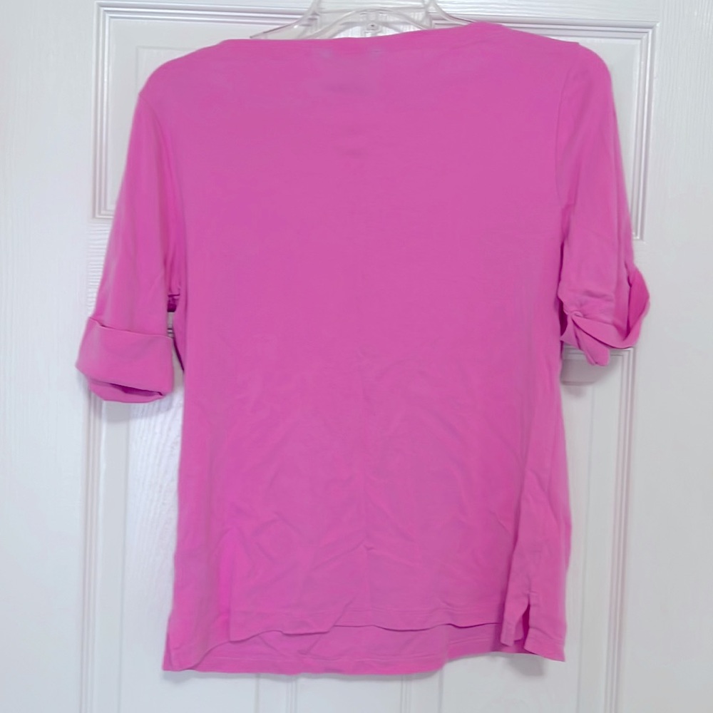 Lauren Ralph Lauren tee shirt, pink, size L - Picture 3 of 5
